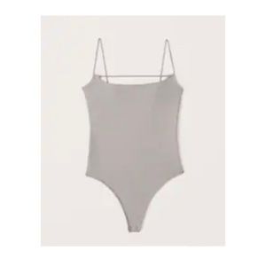 Abercrombie & Fitch Grey Double Layered Seamless Bodysuit